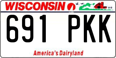 WI license plate 691PKK