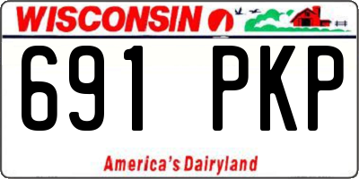 WI license plate 691PKP