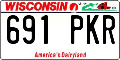 WI license plate 691PKR