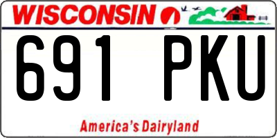 WI license plate 691PKU