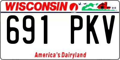 WI license plate 691PKV