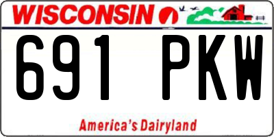 WI license plate 691PKW