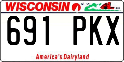 WI license plate 691PKX