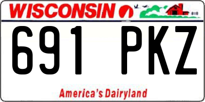 WI license plate 691PKZ