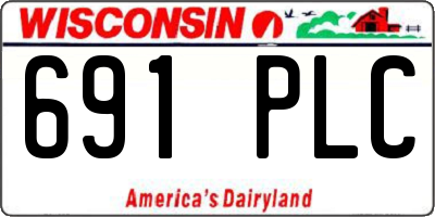 WI license plate 691PLC