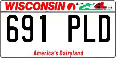 WI license plate 691PLD