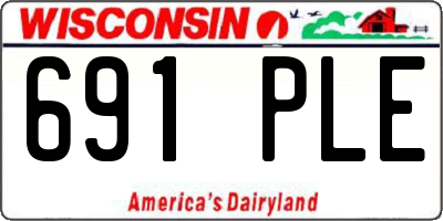 WI license plate 691PLE