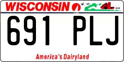 WI license plate 691PLJ