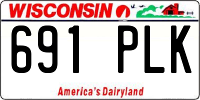 WI license plate 691PLK