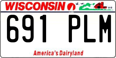 WI license plate 691PLM