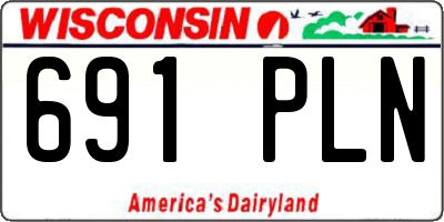 WI license plate 691PLN