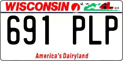 WI license plate 691PLP