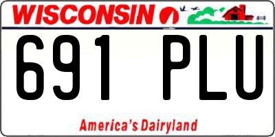 WI license plate 691PLU