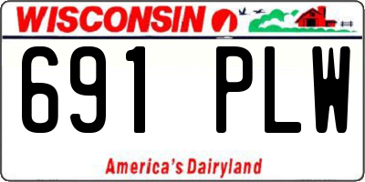WI license plate 691PLW