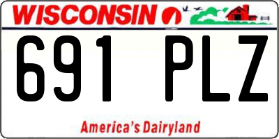 WI license plate 691PLZ