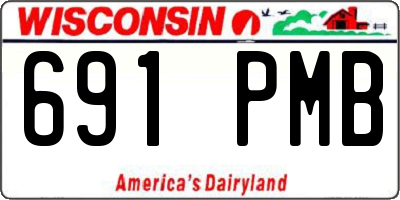 WI license plate 691PMB
