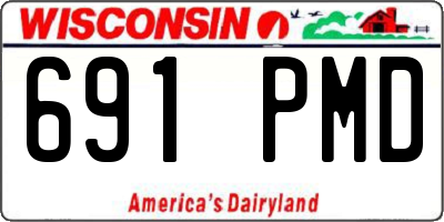 WI license plate 691PMD