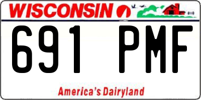 WI license plate 691PMF