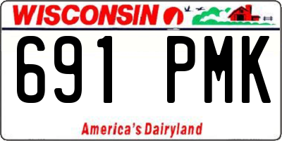 WI license plate 691PMK