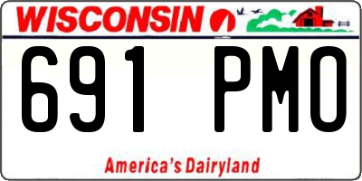 WI license plate 691PMO