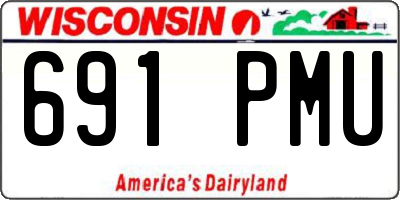 WI license plate 691PMU
