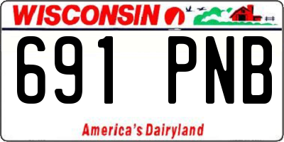 WI license plate 691PNB