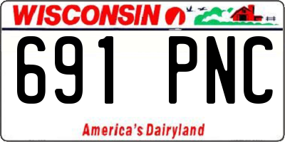 WI license plate 691PNC