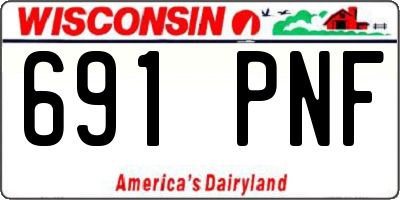 WI license plate 691PNF