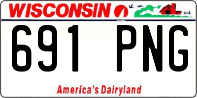 WI license plate 691PNG