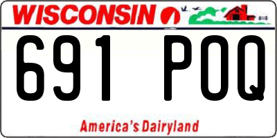 WI license plate 691POQ