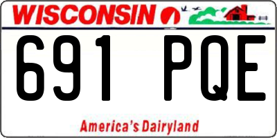 WI license plate 691PQE