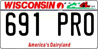 WI license plate 691PRO