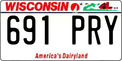 WI license plate 691PRY