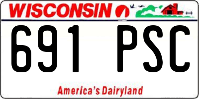 WI license plate 691PSC
