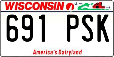 WI license plate 691PSK