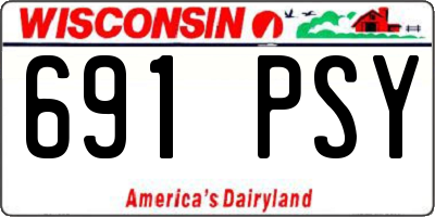 WI license plate 691PSY