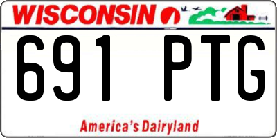 WI license plate 691PTG