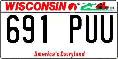 WI license plate 691PUU
