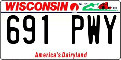 WI license plate 691PWY