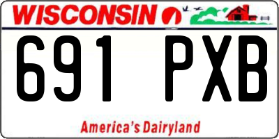 WI license plate 691PXB