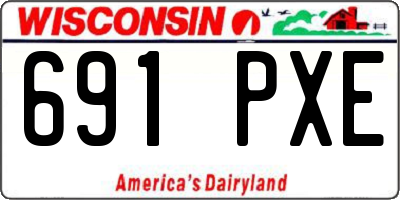 WI license plate 691PXE