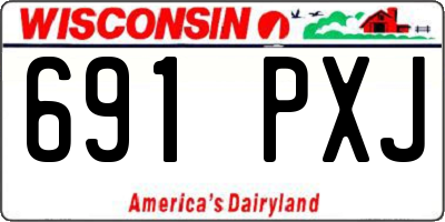 WI license plate 691PXJ