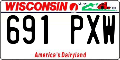 WI license plate 691PXW
