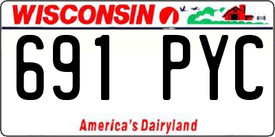WI license plate 691PYC