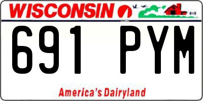 WI license plate 691PYM