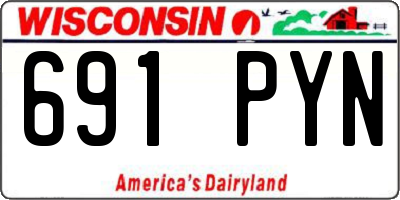 WI license plate 691PYN