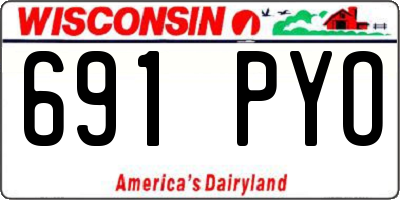 WI license plate 691PYO