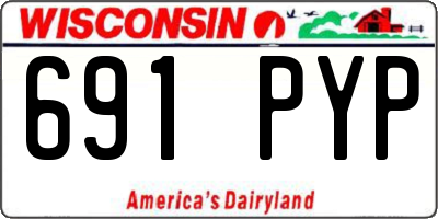 WI license plate 691PYP