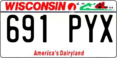 WI license plate 691PYX