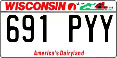 WI license plate 691PYY